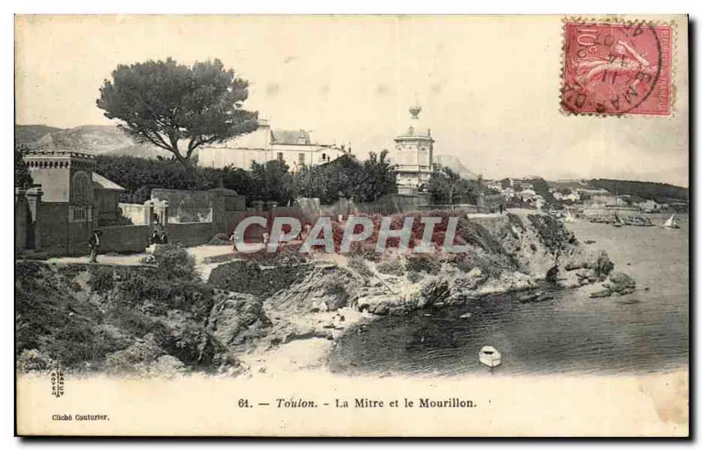 Toulon — A Mitre e o Mourillon — Cliché Couturier, n° 64 - Frente