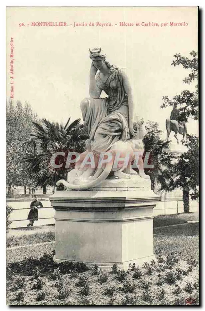 Montpellier - Jardin du Peyrou - Hécate und Cerbère, von Marcello - Vorderseite