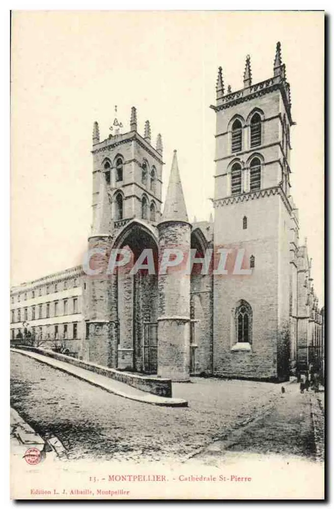 Montpellier - Catedral de São Pedro — Edição L. J. Albaillie - Frente