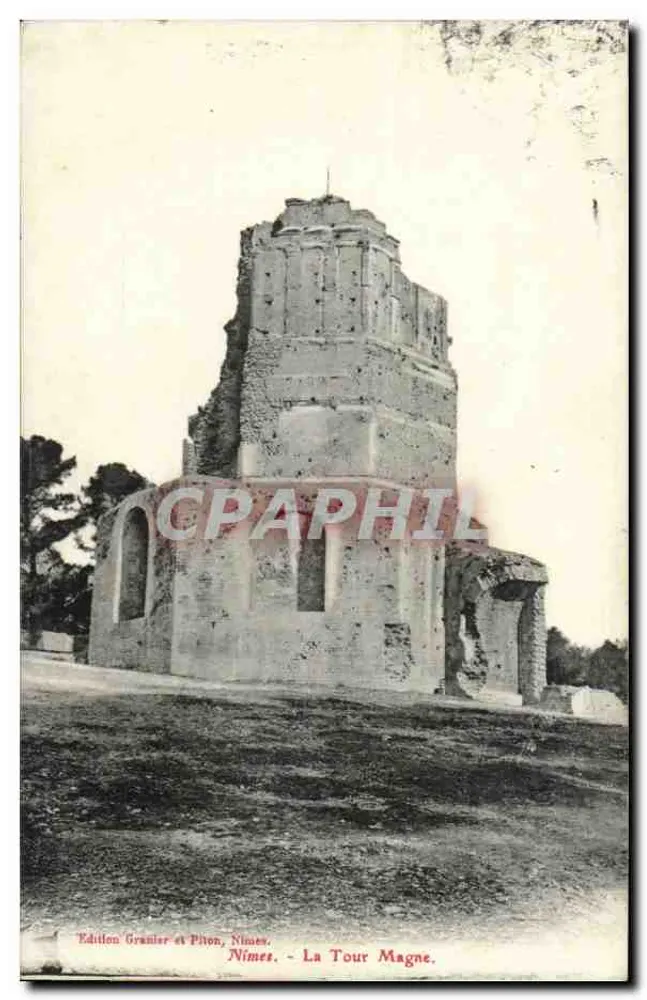 Nîmes - A Torre Magne — Edição Graniére e Pilon - Frente