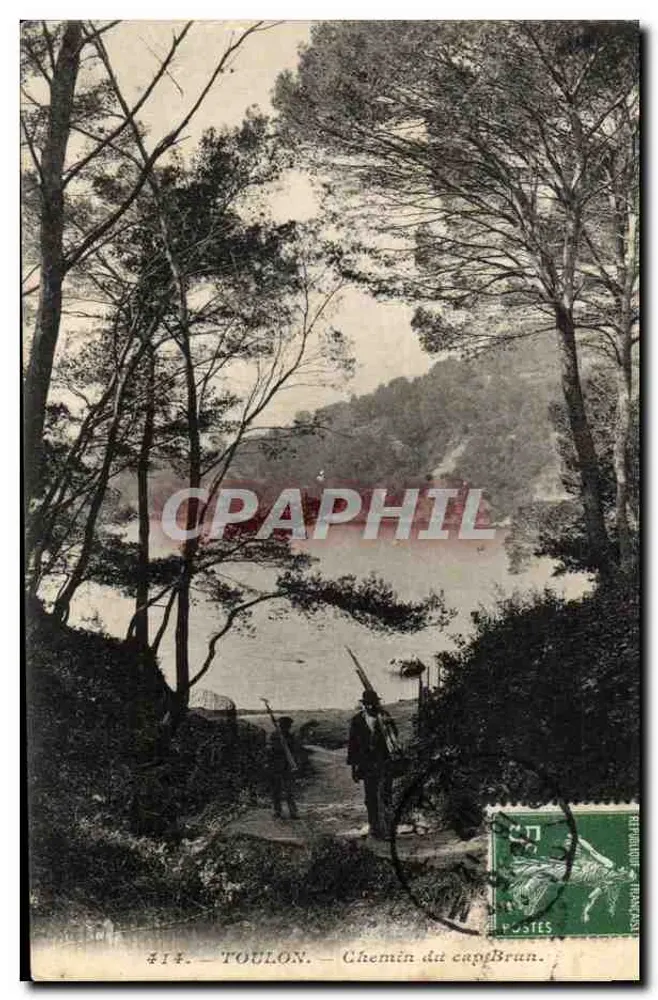 Toulon — Chemin do cap Brun — editor Postes e Télégraphes - Frente