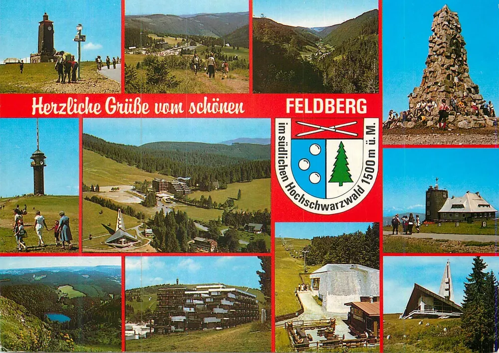 Feldberg — no sul do Alto Schwarzwald, 1500 m acima do nível do mar — Fabricante e Editor Schöning & Co. + Gebrüder Schmidt - Lübeck - Frente