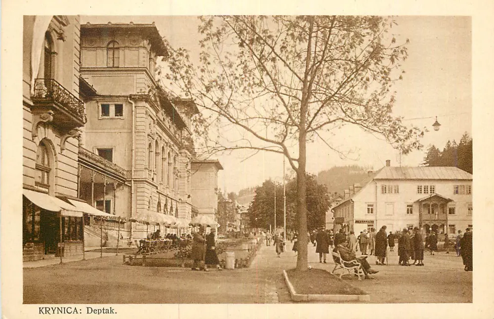 Krynica: Deptak — vista da rua — editor Wyd. Mal. Sal. Zag. Kraków, Nr. 2 - Frente