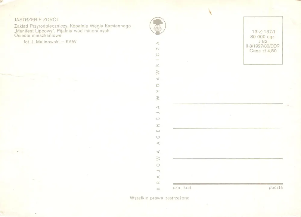 Jastrzębie Zdrój — vue panoramique — Agence nationale de publication - Verso