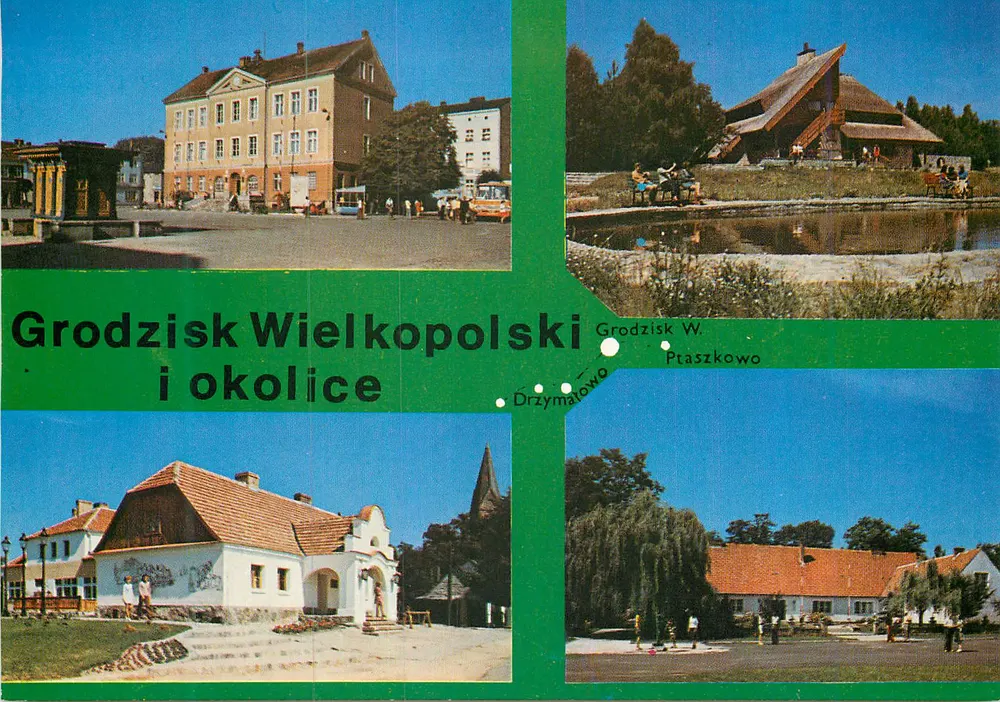 Grodzisk Wielkopolski e arredores — Agencja Wydawnicza Krajowa, n° 71-Z-12/II - Frente