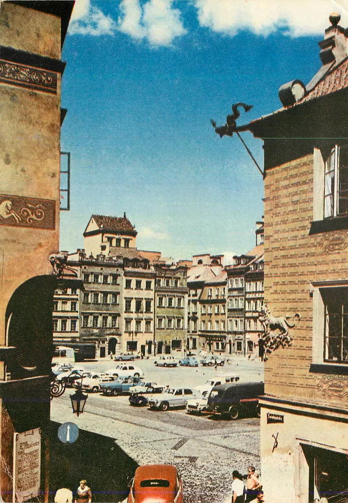 Varsovia - Rynek Starego Miasta — vista del mercado antiguo — edición del BIURO WYDAWNICZE „RUCH” - Anverso