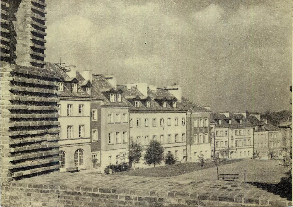 Warszawa — Vue de la rue Mostowa depuis le Barbakan — Éditeur Ruch - Voorkant