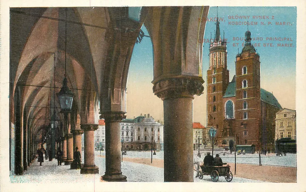 क्रैकोविया, ग्रैंड प्लेस के साथ सेंट मेरी के बेसिलिका — J.K. Kraków, प्रकाशक 1920-1921 - आगे