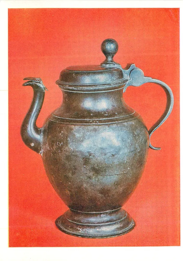 Dzban cyna lana, cyzelowana — XVIII w. — Muzeum Okręgowe w Toruniu — editor 'RUCH' n° 1052 R/1/68 - Frente