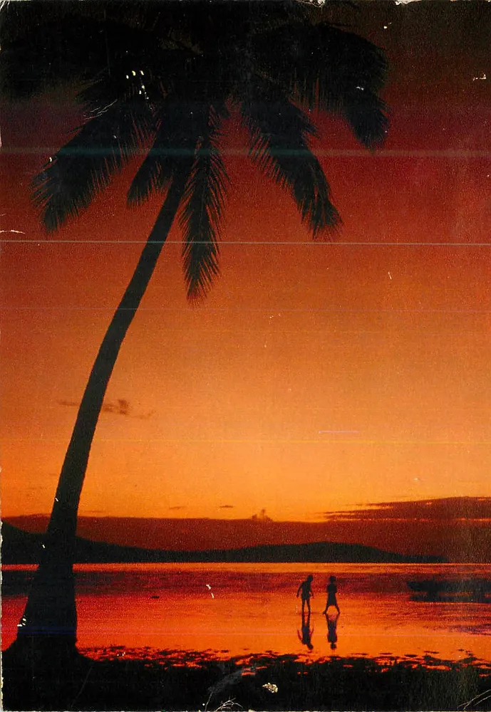 Tahiti — Pôr do sol — Edição Christian Bora-Bora, Polinésia Francesa, n° V.25 - Frente