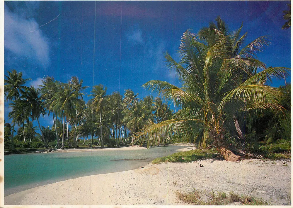 Praia selvagem das ilhas polinésias — Tahiti — Produzida por Pacific Promotion, Tahiti. Foto: T. Sylvain © - Frente