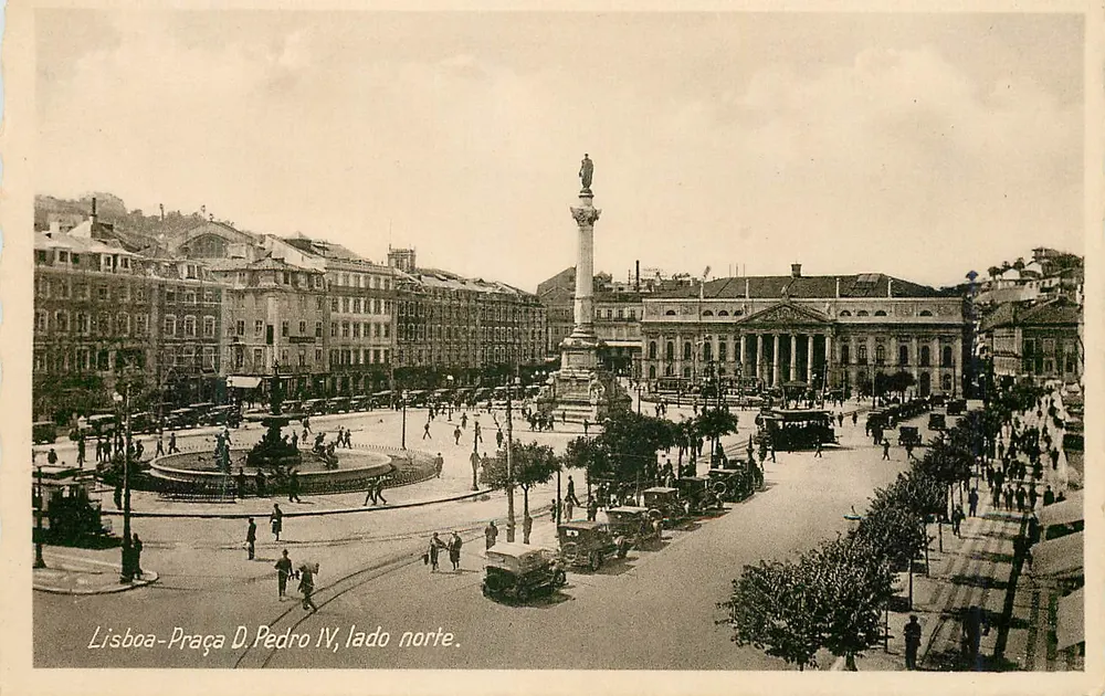 Lisboa - Praça D. Pedro IV, lado norte — G & F, n° 125 - Frente