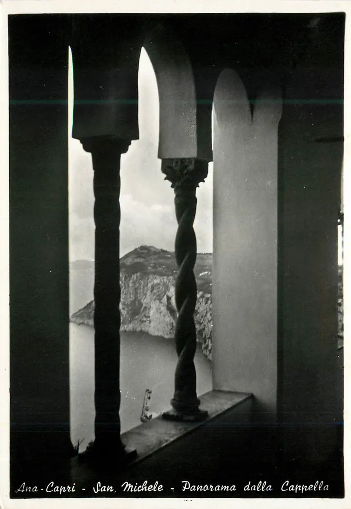 Capri - San Michele - Panorama dalla Cappella — Wydawca Vittorio Massimino, Neapol - Awers