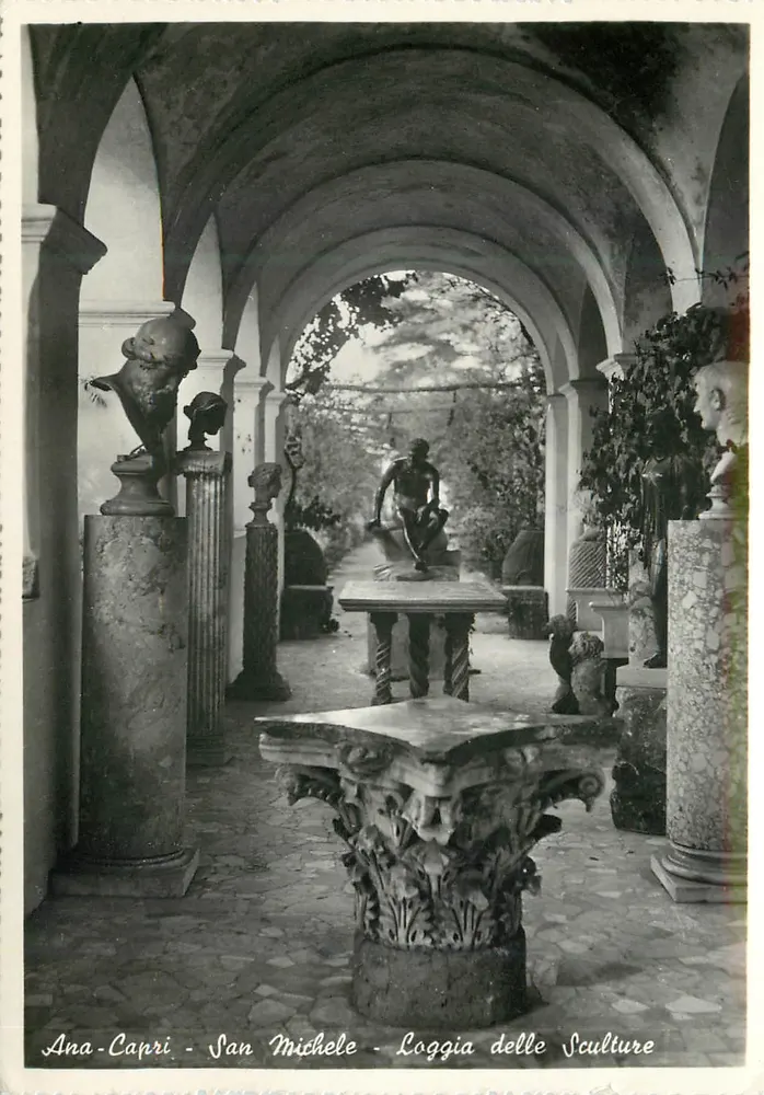 Ana-Capri - San Michele - Loggia delle Sculture — Éditeur: Ediz. Ris. Vittorio Massimino, Napoli - Recto