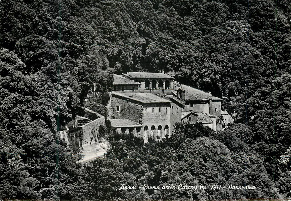 Assisi — Erèmo delle Carceri (m. 791) — panorama - Awers