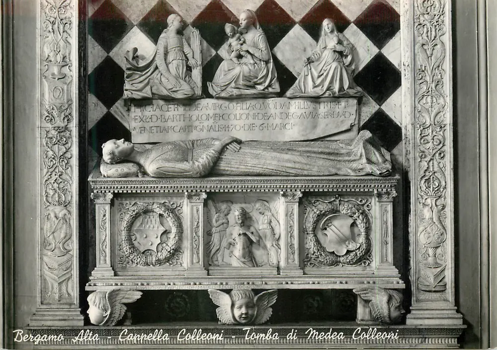 Bergamo Alta - Cannella Colleoni - Tomb of Medea Colleoni - Front