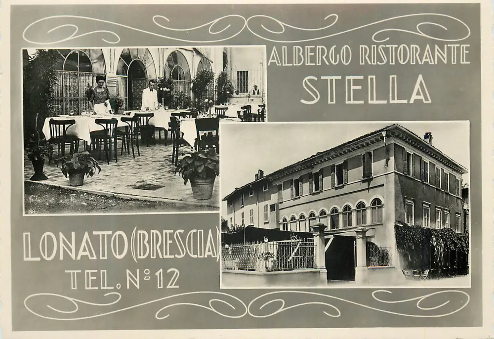 Albergo Ristorante Stella — Lonato (Brescia) — Editor F. Micheletti - Frente