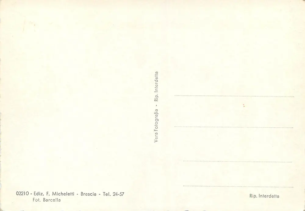 Albergo Ristorante Stella — Lonato (Brescia) — Editor F. Micheletti - Verso