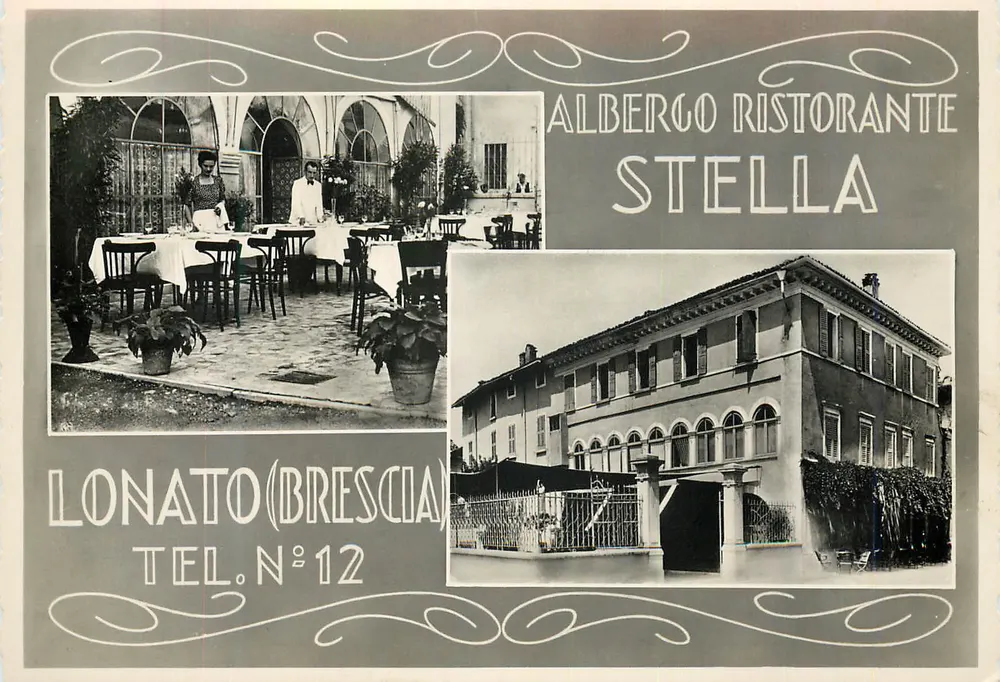 Albergo Ristorante Stella — Lonato (Brescia) — Editor F. Micheletti - Frente