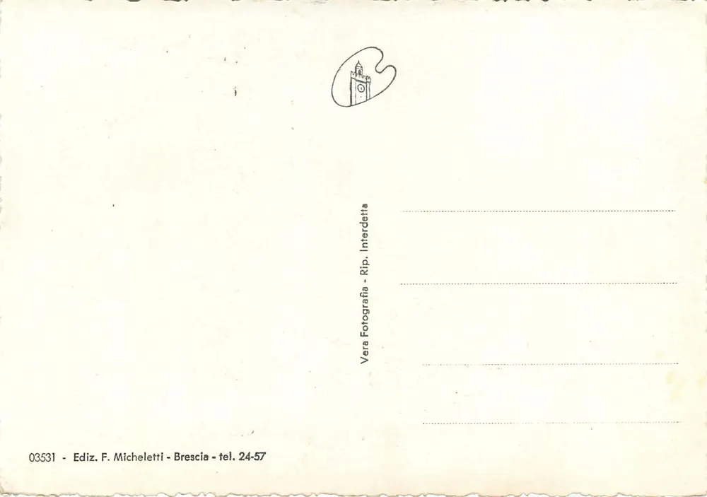 Brescia - A Igreja dos Milagres (Renascimento) — Editor F. Micheletti, n° 03531 - Verso