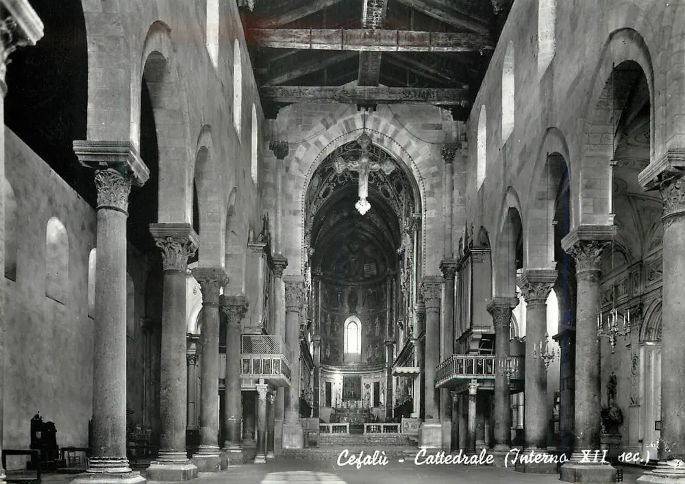 Cefalù - Catedral (Interior do século XII) — Editor Salvatore Liberto, n° 22713 - Frente