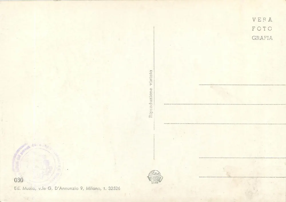 Certosa di Pavia — Die Kreuzigung, Pala del Bergognone — Ed. Muzio, Milano - Rückseite