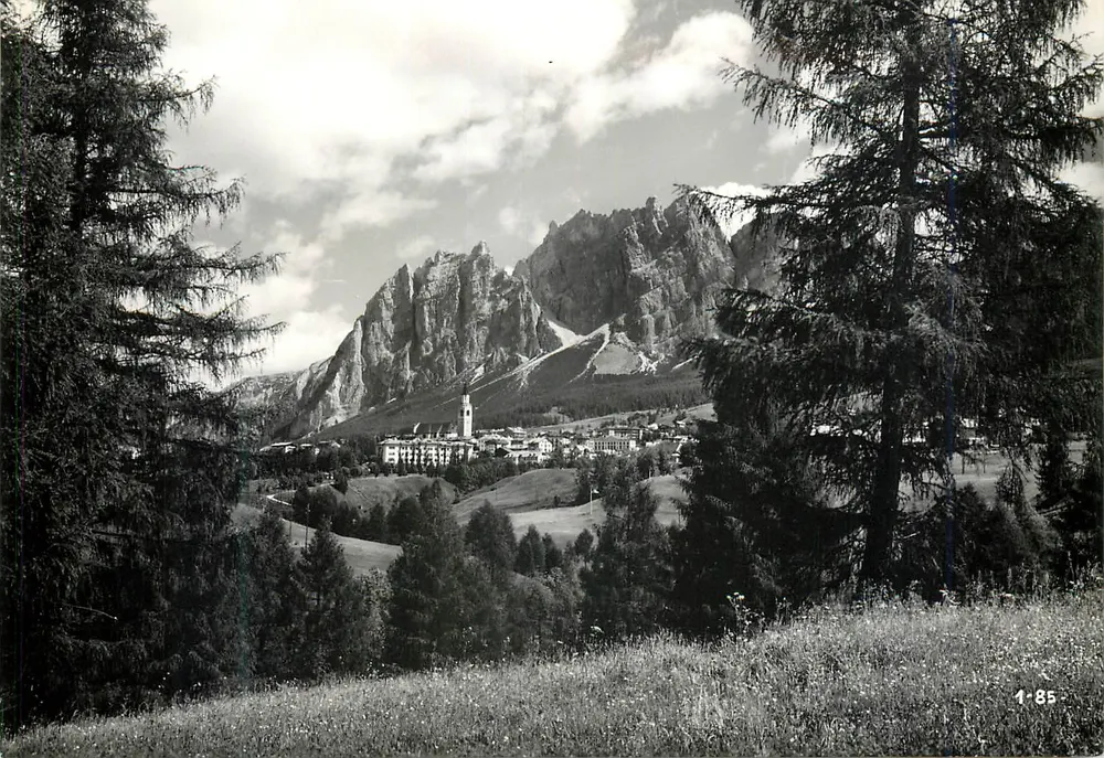 Cortina d'Ampezzo — widok panoramiczny — Foto Colle Constantini, n° 1224 - Awers