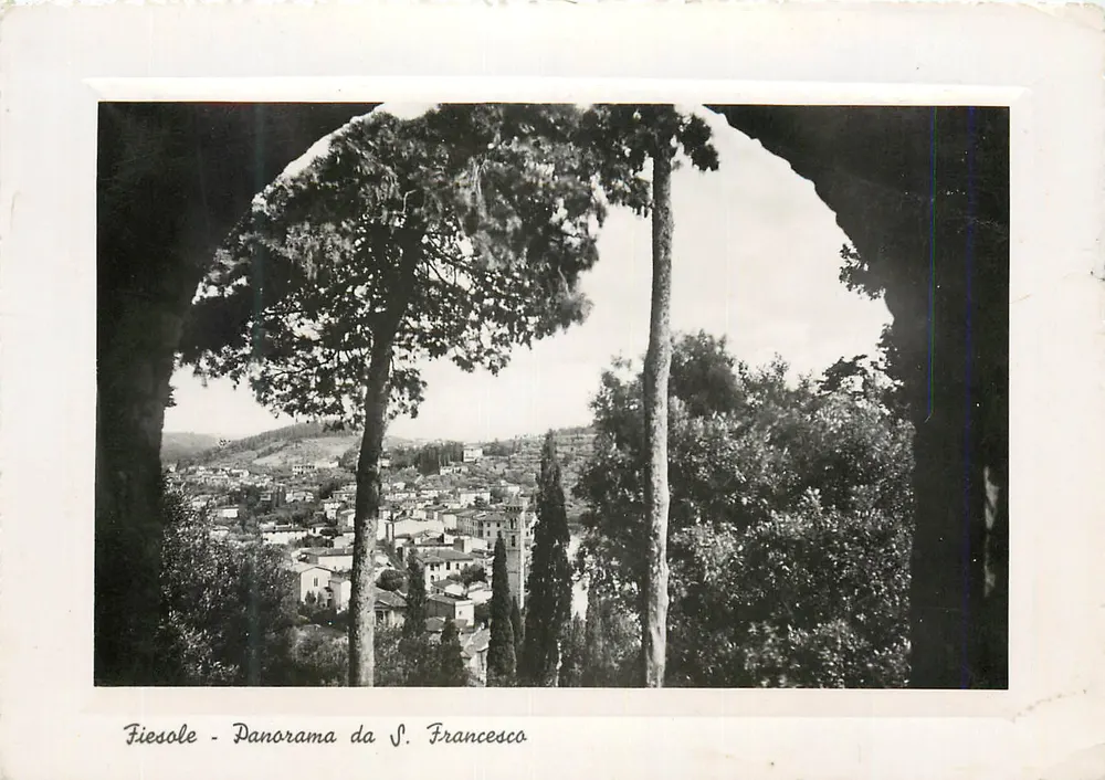 Fiesole - Panorama da S. Francesco — Ediz. A. Brunelleschi, Fiesole - Recto