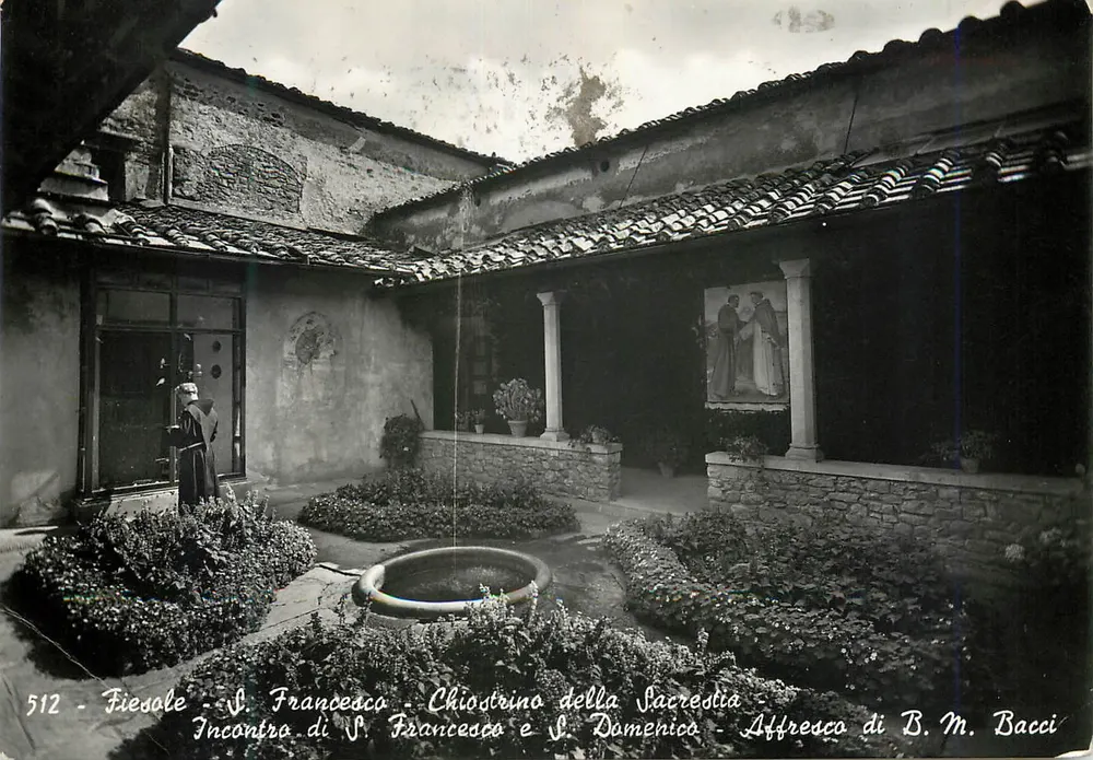 Fiesole - S. Francesco - Chiostro della Sacrestia - Fresko von B. M. Bacci - Vorderseite