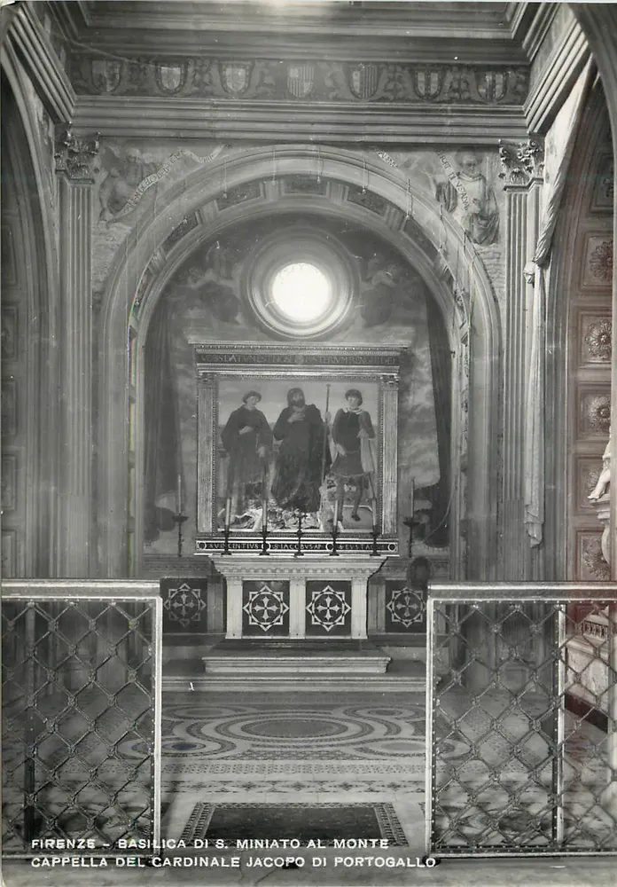 Basilica di S. Miniato al Monte — Cappella del Cardinale Jacopo di Portogallo — Editore Gino Giusti, n° 837 - Recto