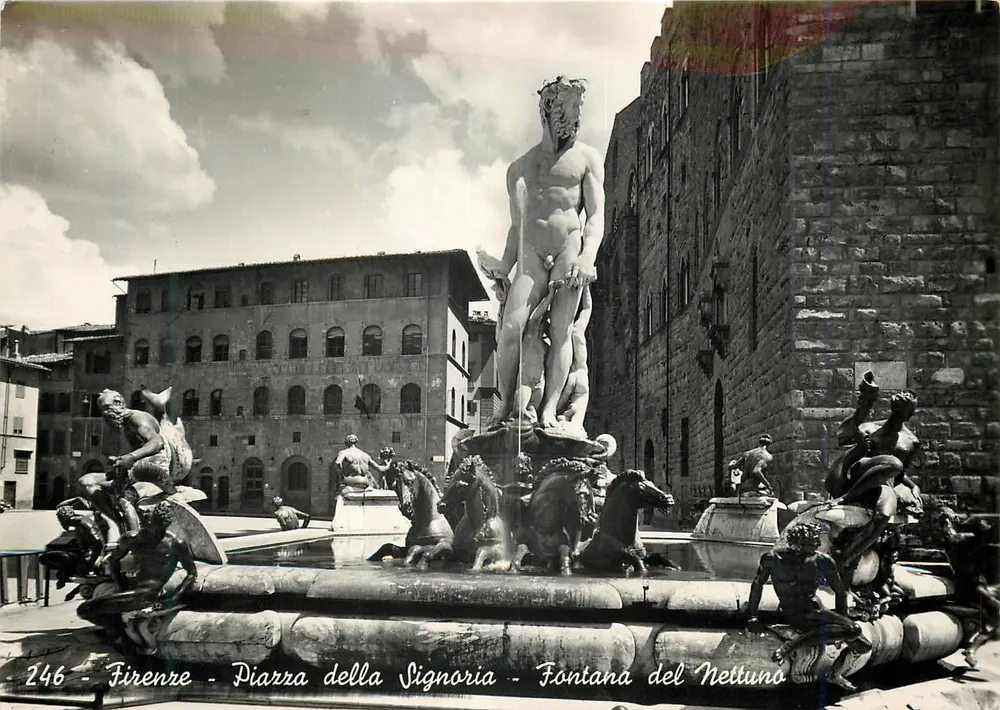 Fontäne des Neptun auf der Piazza della Signoria - Florenz - n°246 - Vorderseite