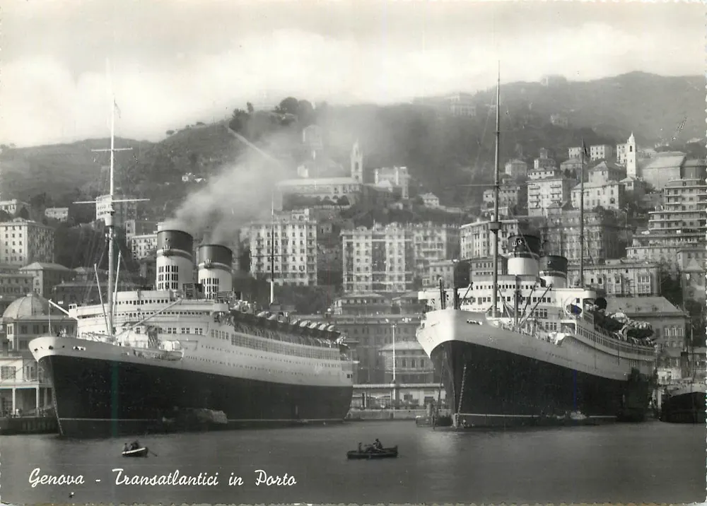 Gênova - Transatlânticos no Porto — Dotalfoto Milano, n°71 - Frente