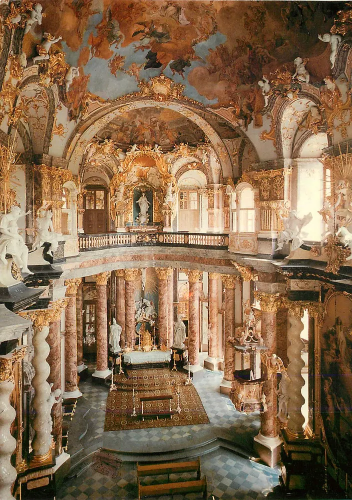 Würzburg Residenz, Hofkirche — barokke interieur — Kunstsverlag Edmund von König, Heidelberg, n° 1008 - Voorkant