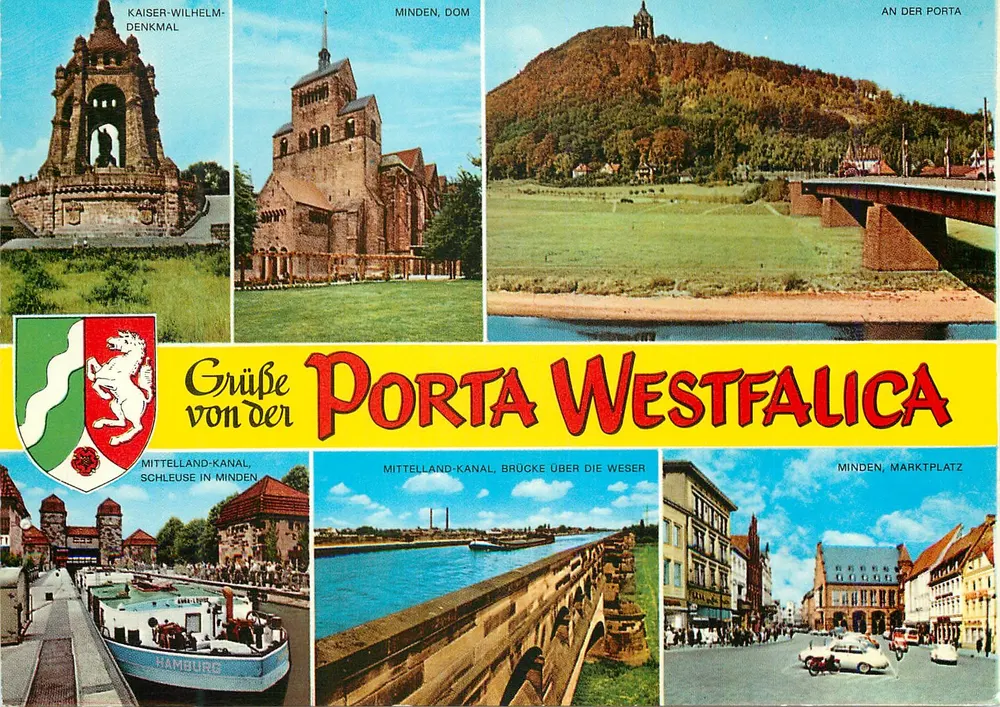 Minden — Porta Westfalica — Grünne von der Porta Westfalica - Frente