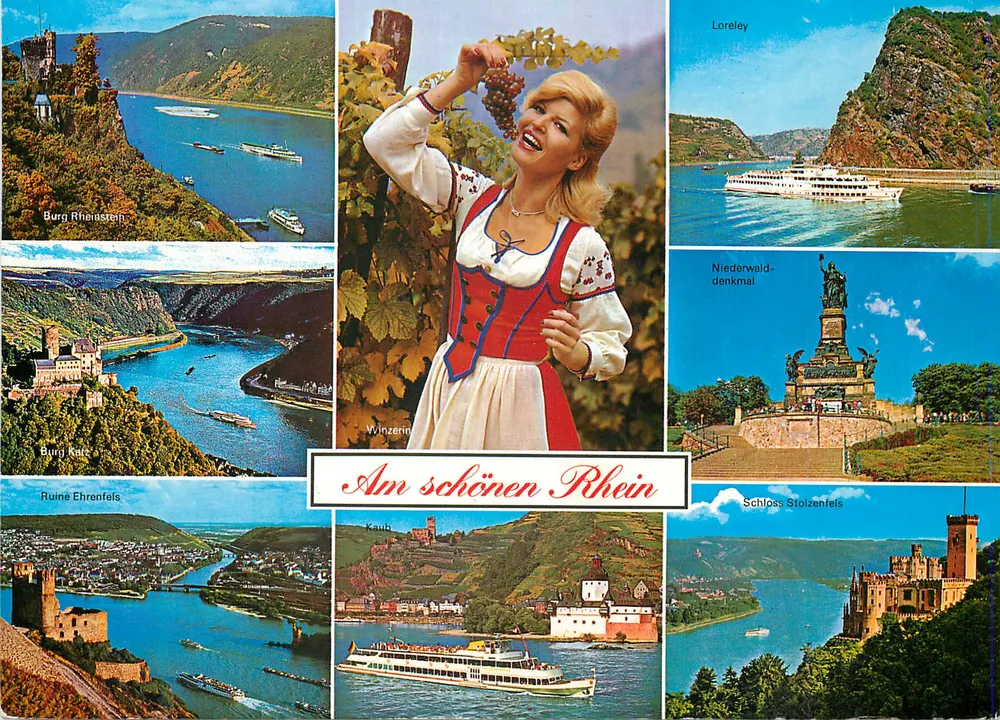 Am schönen Rhein — paisagens e castelos renanos — Kunstverlag Edm. von König, D-69 232 Dielheim - Frente