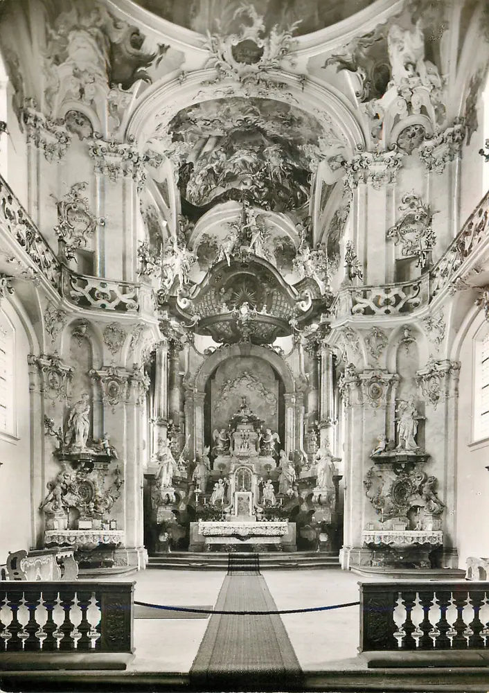 Interior of the Church — Birnau am Bodensee — publisher W. Anger, Tübingen, no. 211 - Front