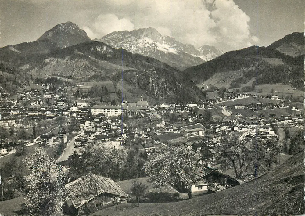 Berchtesgaden con el Untersberg y la Kneifelspitze — Impresión en relieve de cobre auténtica n.º 169 - Anverso