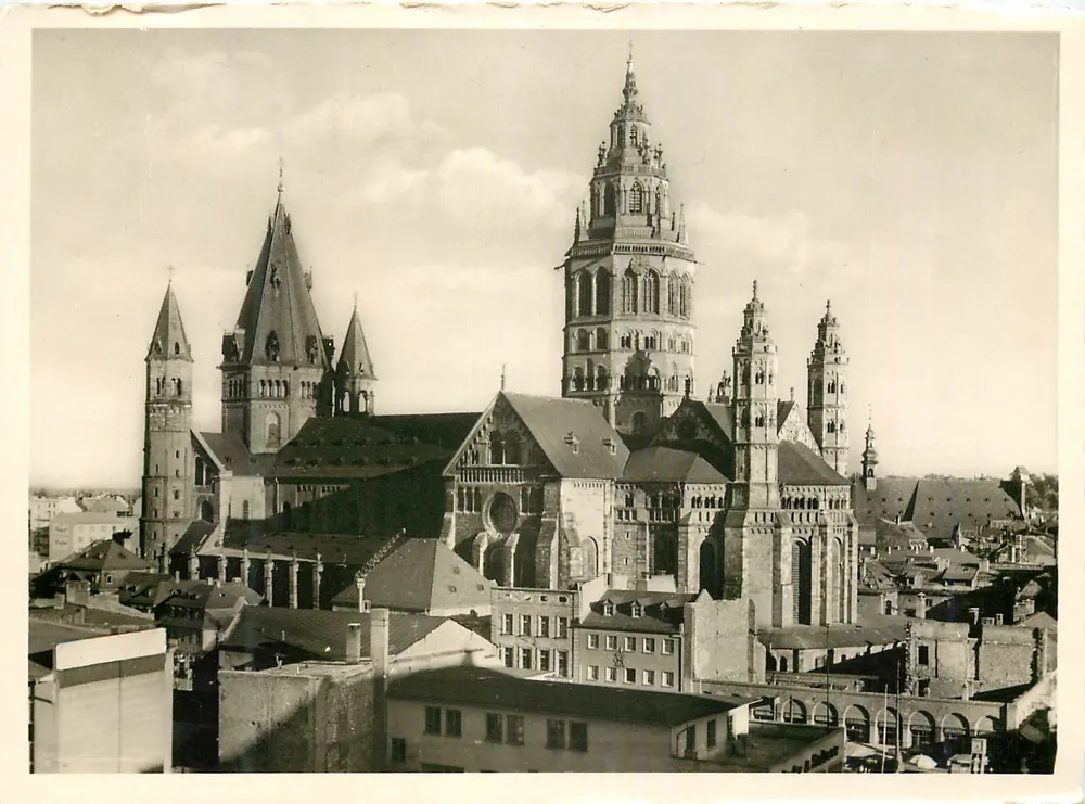 Mainz/Rhein, Dom — vista aérea — El. Reis, Mainz/Rhein - Frente