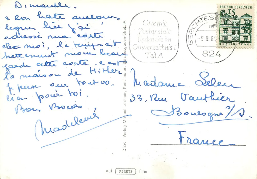 Obersalzberg — vor und nach 1945 — Verlag Perutz, D830 - Rückseite