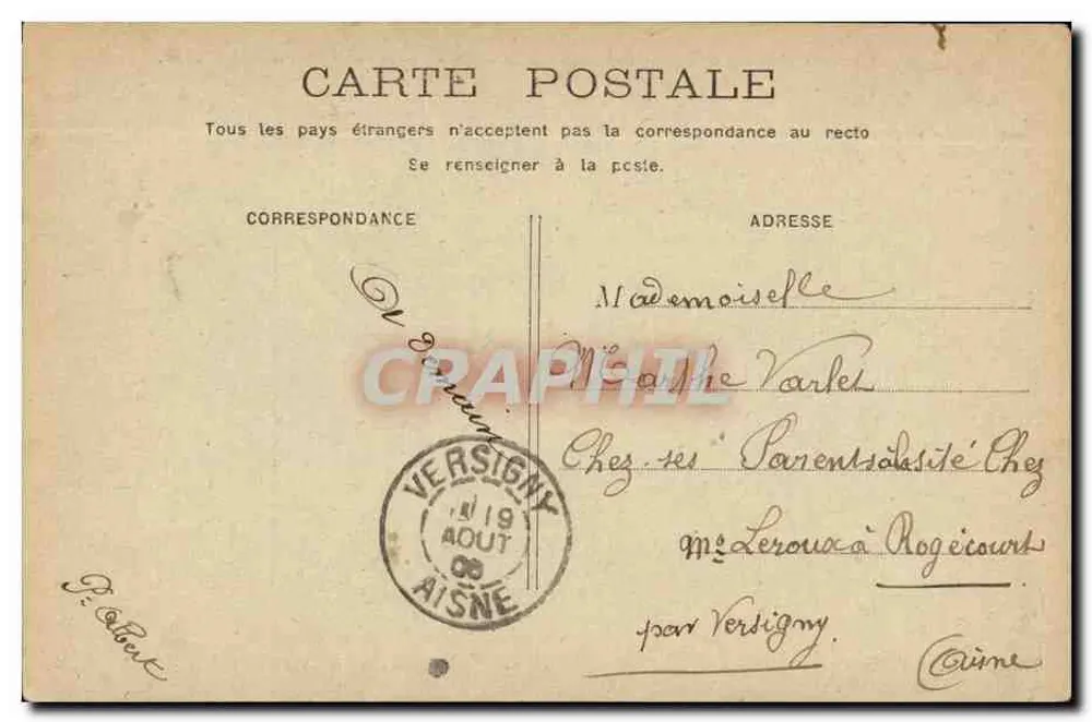Heiratsantrag — romantische Szene — unbekannter Verleger, Nr. 6 - Rückseite