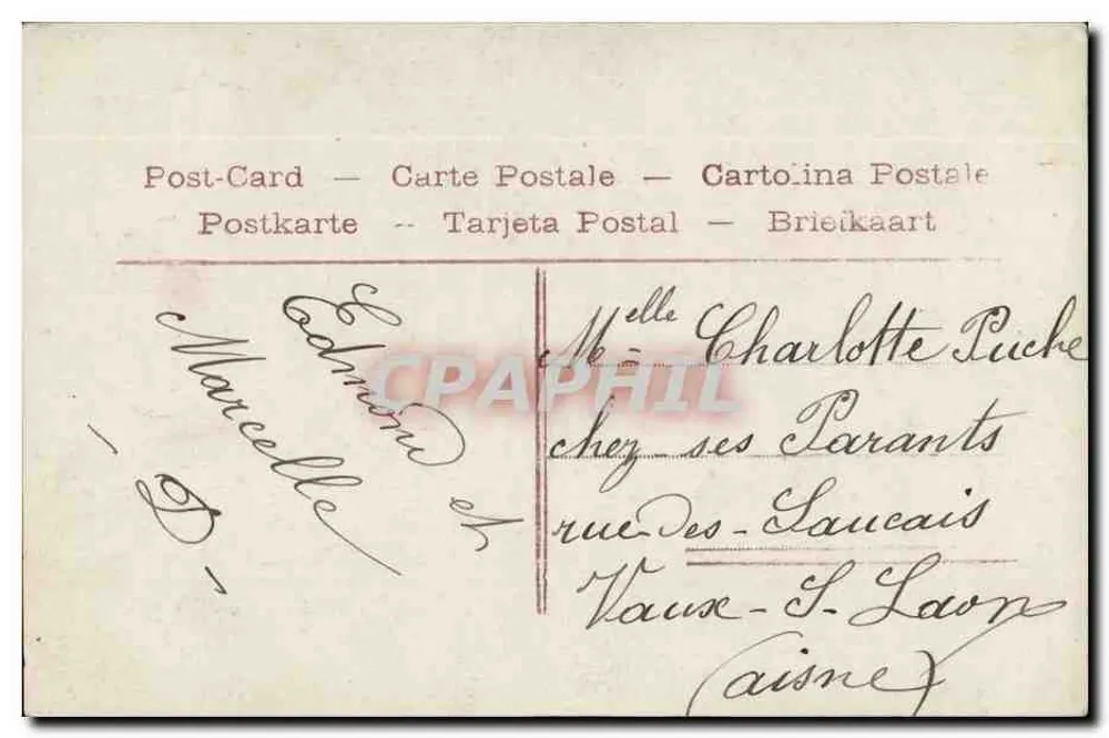 Menina pequena com buquê — souvenir — editor desconhecido, n° 4324 - Verso