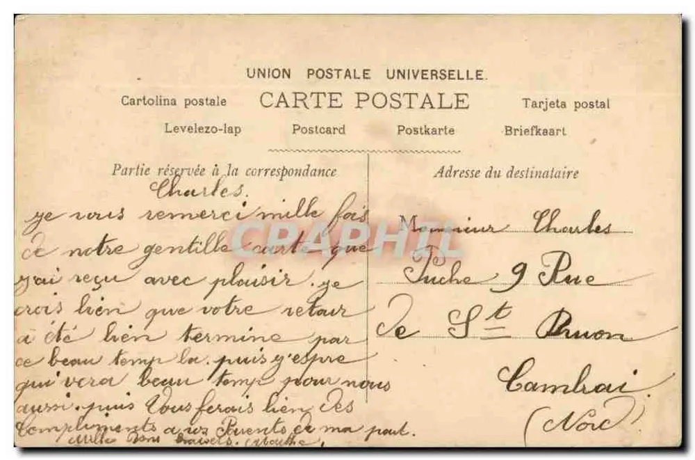 Frau am blühenden Balkon — Ansichtskarte von Saint-Paul — Verlag S.A. RAVO, Nr. 260 - Rückseite