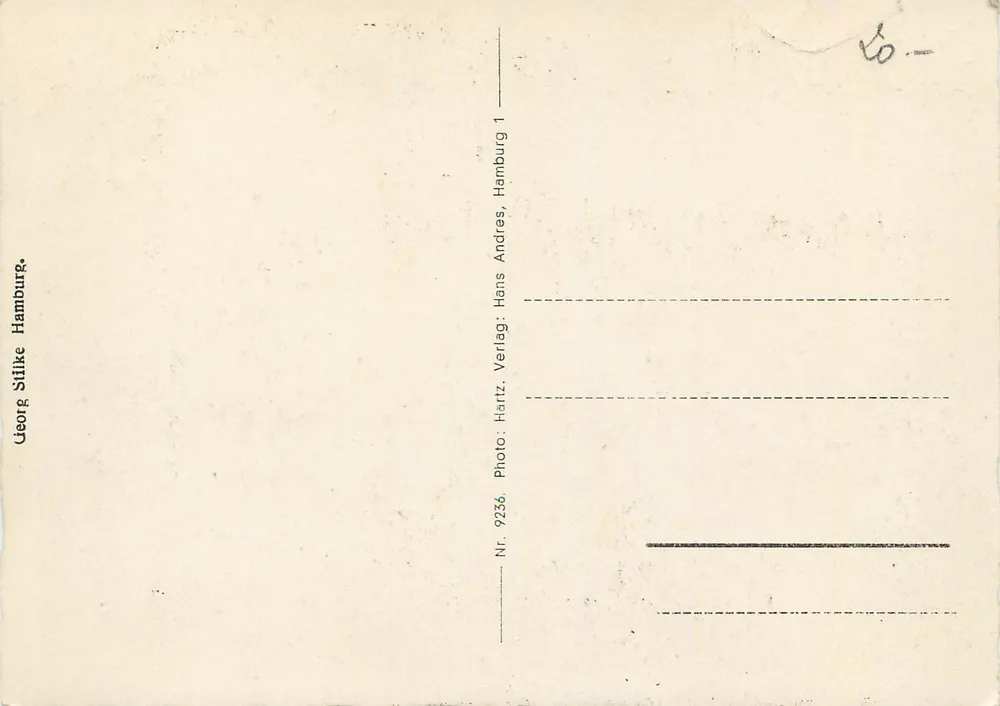 Hamburg — Rathaus und Adolf-Hiller-Platz — Georg Stilike, Nr. 9236 - Verso