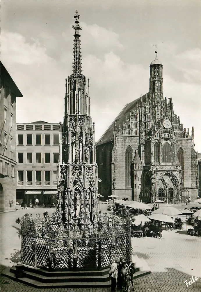 Nürnberg - Schöner Brunnen und Frauenkirche — Fritha, n° 1454/15/4 - Vorderseite