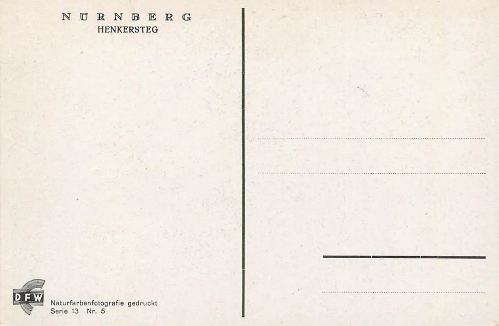 Nuremberg — Henkersteg — DFW - Verso
