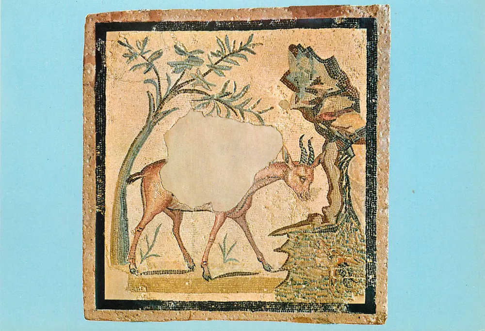 Agrigento — Emblema murivo in 'opus verniculatum' raffigurante una gazzella alla fonte — Ed. Di Leo Gerlando - Vorderseite