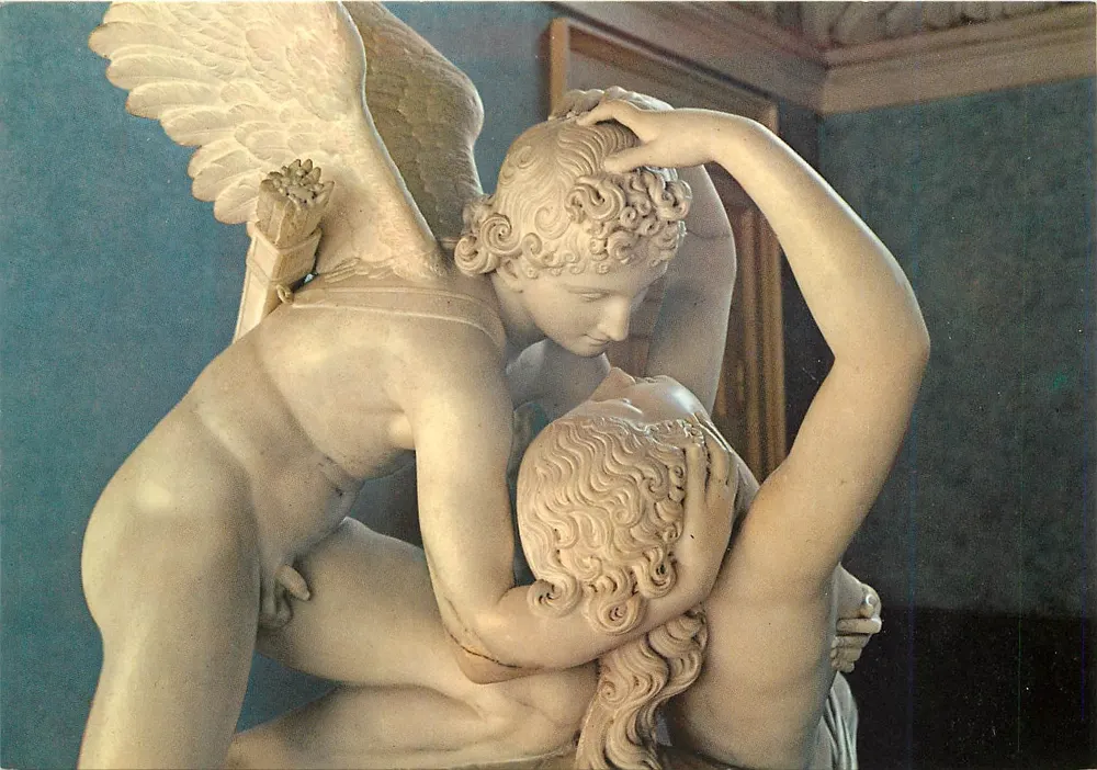Amor e Psique — escultura de Canova — Villa Carlotta, lago de Como - Frente