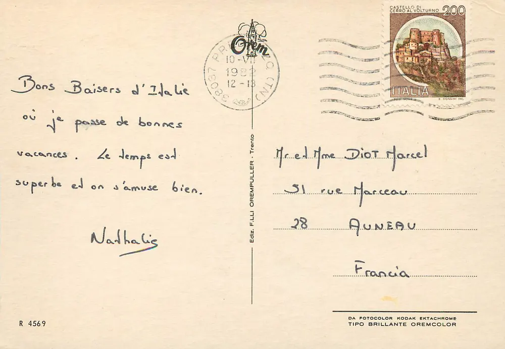 Dolomitas — Montanhas e lagos — Editor Oremuller, n° R 4569 - Verso