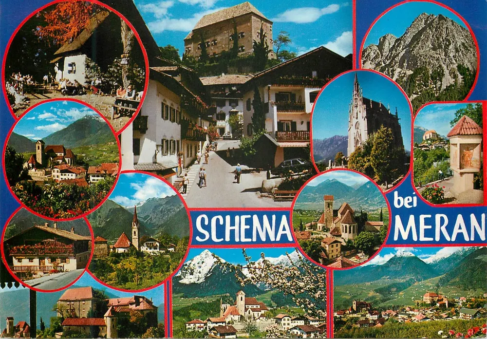 Schenna perto de Meran — vista panorâmica — foto drescher - Frente