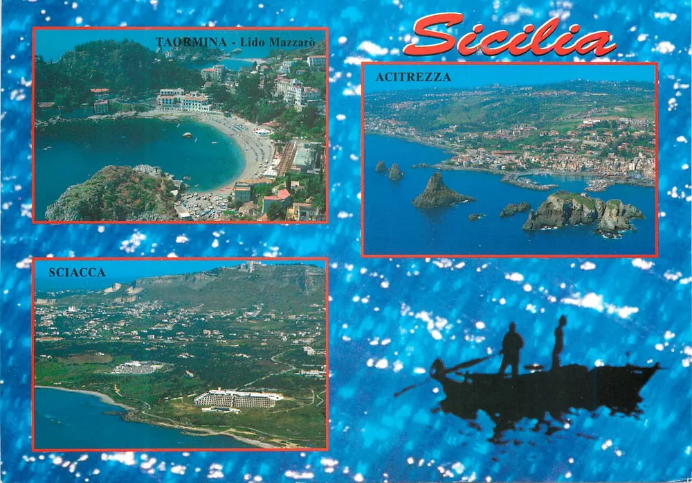 Taormina - Lido Mazzarò, Acitrezza, Sciacca — Sicília — editor não visível - Frente